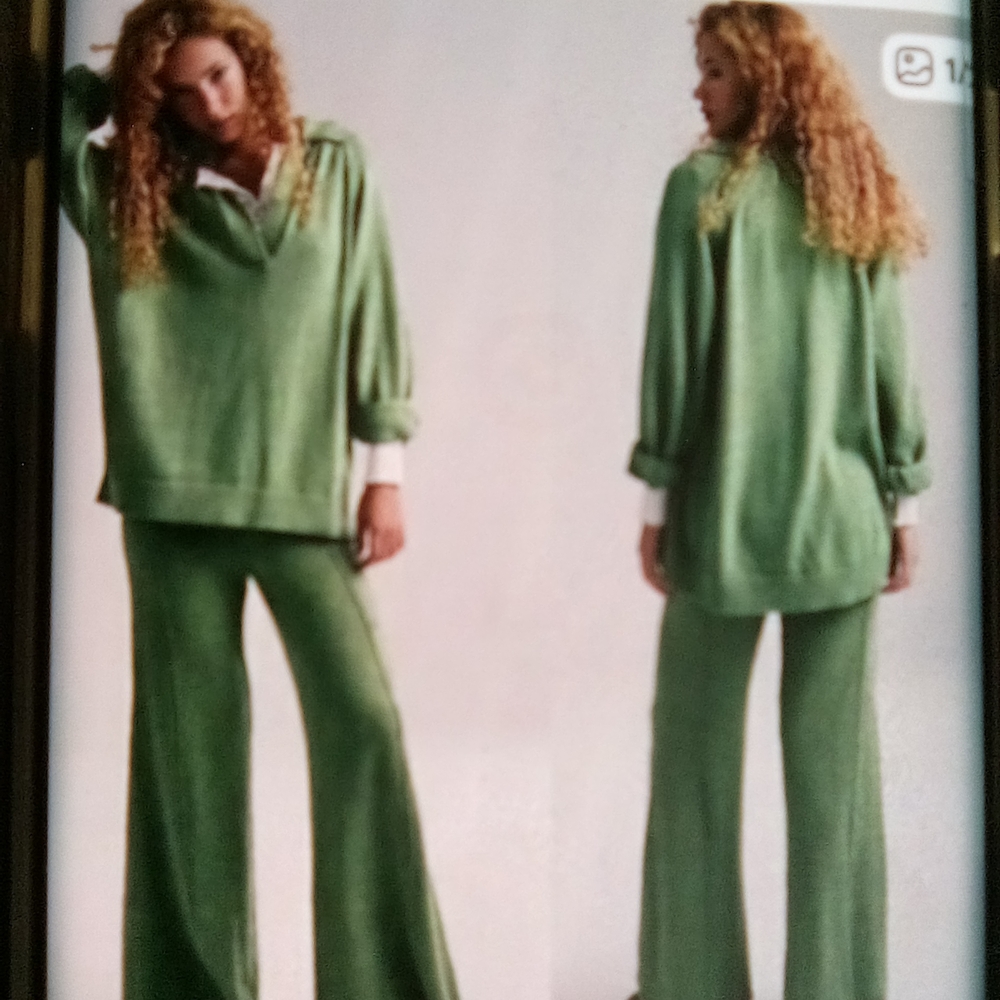 FREE PEOPLE Drea Sweater Set in Light Green Sz XS NWOT $128